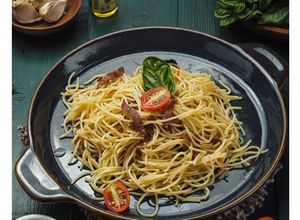 Foto resep Spagheti Basil Aglio Olio