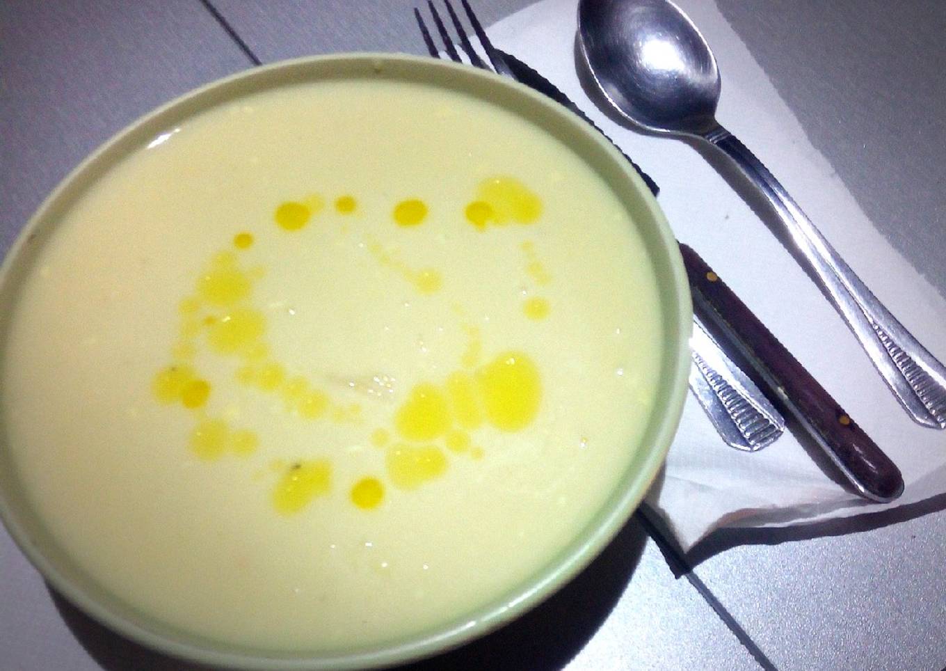 Crema Bretona con alubias blancas. (Thermomix)