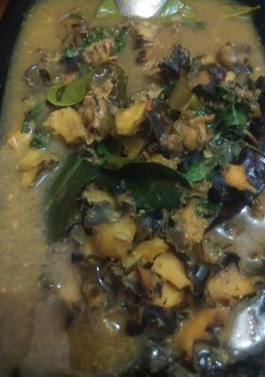 Foto resep Lauk keong mas hitam bumbu kuning mamatian