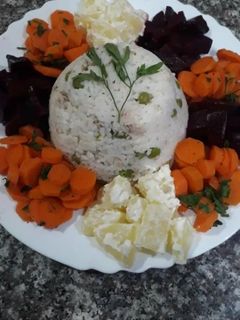 صورة لوصفة سلطة الأرز بالخضار