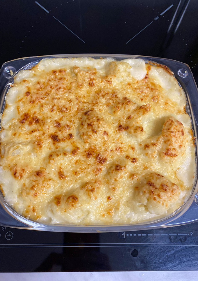 Una foto de Coliflor gratinada