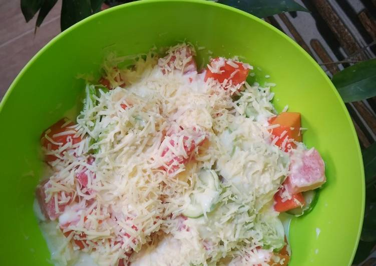 Resep Baru Salad buah mayonaise Ala Warung