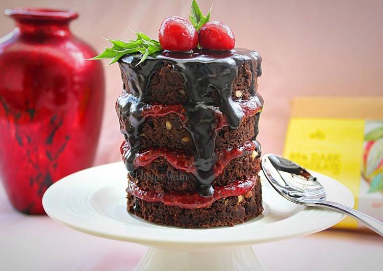 Dark chocolate cranberry rice cake