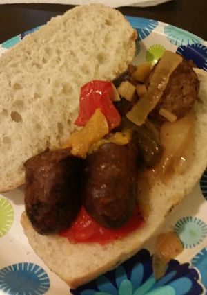 A picture of Slow Cooker Sausage & Peppers.