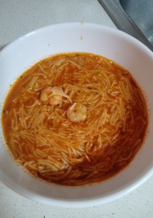 Foto principal de Sopita de fideos con gambas