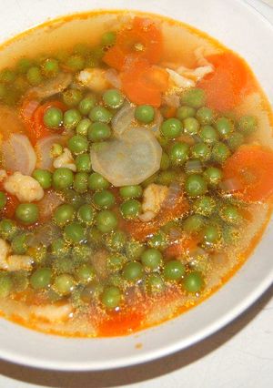 Zöldborsó leves recept fotója