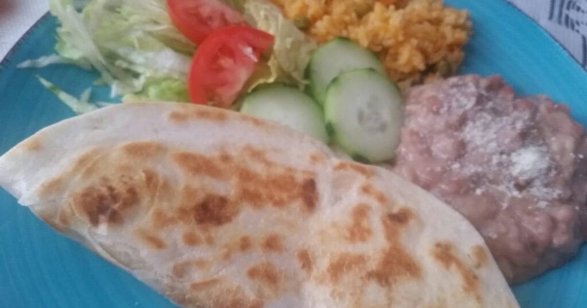 Quesadillas de Asada hecho con Queso Oaxaca a mi Estilo♡ Receta de 💚💓🖤