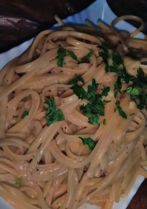 صورة لوصفة معكرونه باللبن🍝🍝