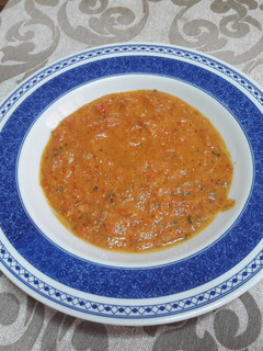 Una foto de Sopa "Doncella argoniana asada" vegana