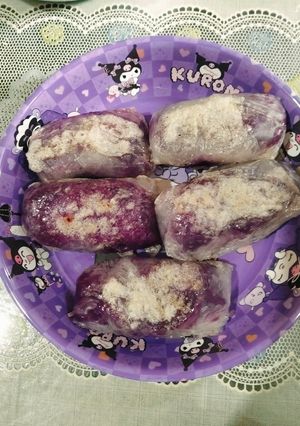 Foto resep Purple Sweet Potato Rice Paper Dumplings/Pie