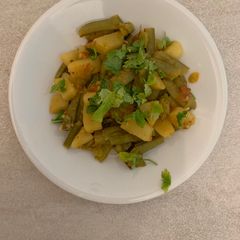 Aloo Gauvar or cluster beans Dry sabzi A picture of Aloo Gauvar or cluster beans Dry sabzi.