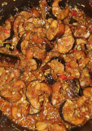 Hình của món Lươn xào sả ớt.