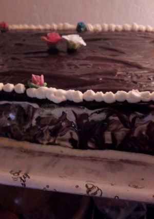 Una foto de Torta de chocolate y vainilla