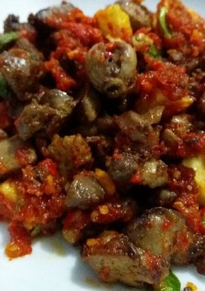 Foto resep Sambel goreng kentang ati ampela pete