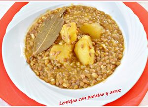 Foto principal de Lentejas con arroz y patatas (Thermomix)