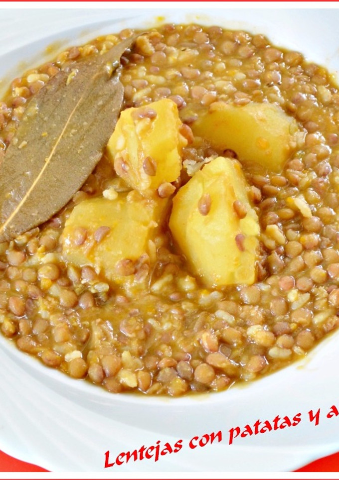 Una foto de Lentejas con arroz y patatas (Thermomix)
