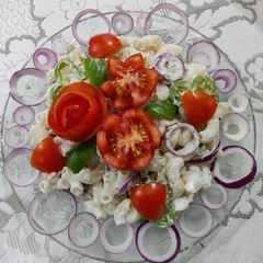 A picture of Cold macaroni salad.