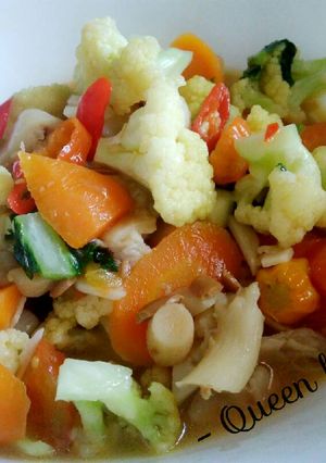 Foto resep Capcay jamur masak tauco