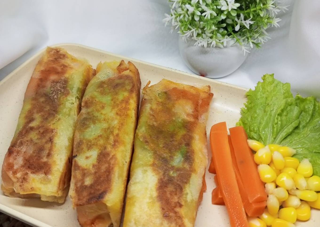 Kebab sayur kulit lumpia