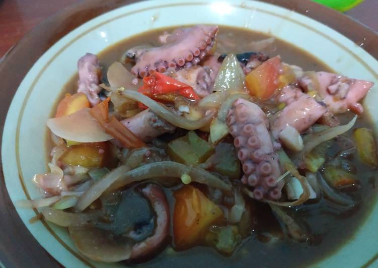 Resep Gurita saus padang 🐙, Enak Banget