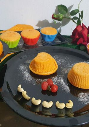 A picture of Orange cup cake.