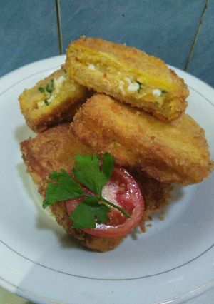 Foto resep Roti goreng isi Kentang telur