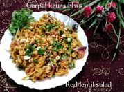 A picture of red lentil salad