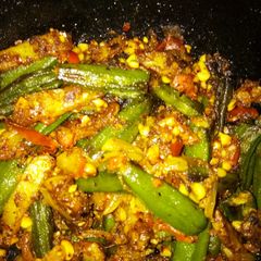 A picture of Bhindi fry.