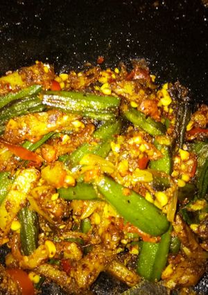 A picture of Bhindi fry.