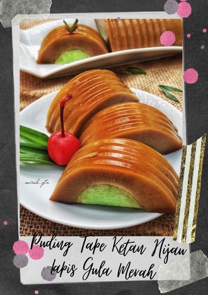 Foto resep Puding Tape Ketan Hijau Lapis Gula Aren