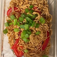 A picture of Veggie stirred fry noodles.