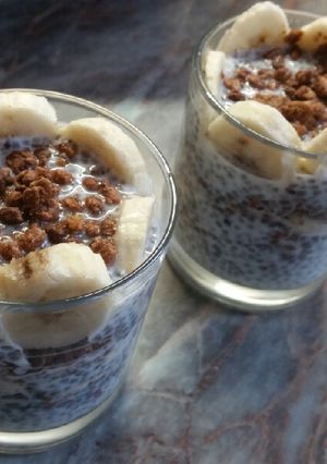 Banános chia puding /Chia Pudding mit Bananen recept fotója