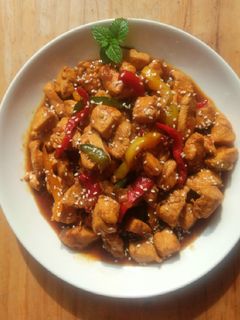 Foto resep Menu paprika #2: Ayam paprika masak teriyaki