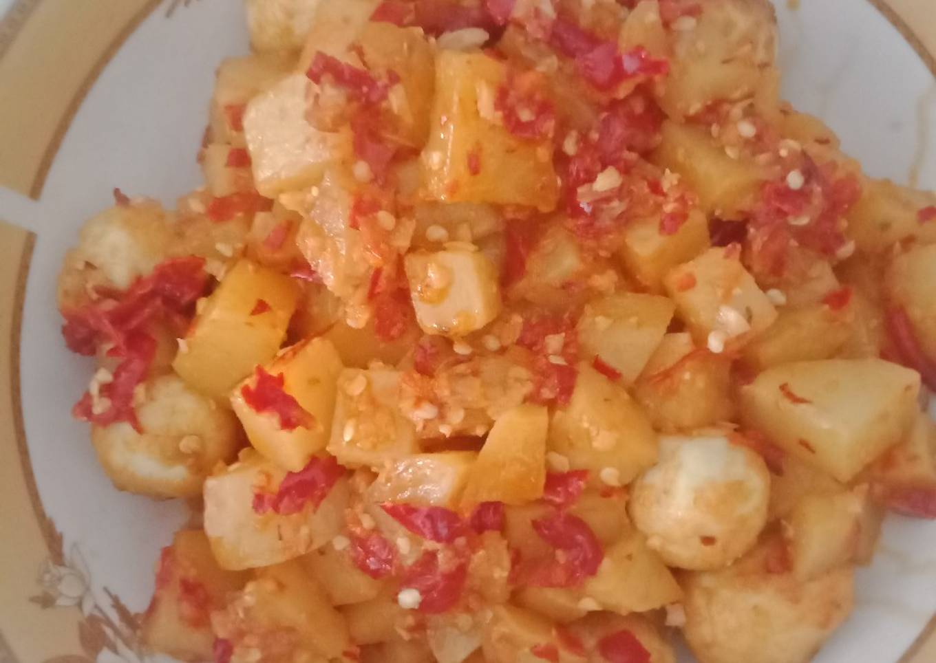 Sambal goreng Kentang Telur Puyuh