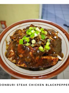 Foto resep Donburi Steak Chicken Blackpepper