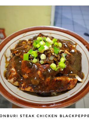 Foto resep Donburi Steak Chicken Blackpepper