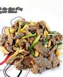 Bò Xào Hành Gừng - Beef stir-fry w ginger & spring onion