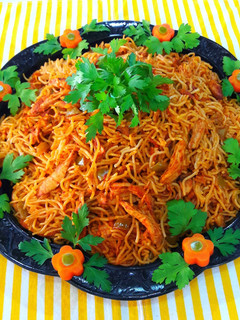 عکسی از دستور ماکارونی با مرغ