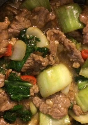 Foto resep Daging cah pok choy
