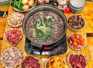 Hình của món Lẩu cháo lòng.