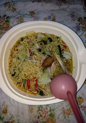 Foto resep Mie kuah sayur sehat sentosa 😂