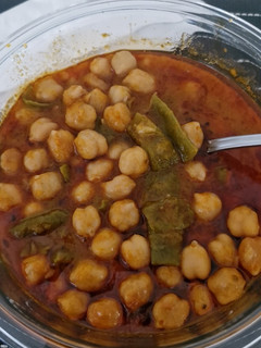 Una foto de Potaje de garbanzos con habichuelas y calabaza