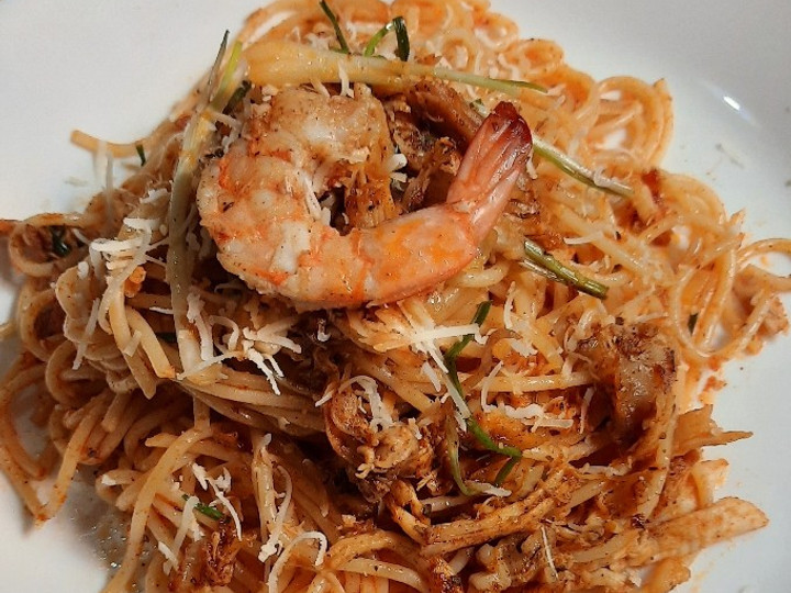 Resep Spaghetti Aglio Olio Udang dan Lokio, Menggugah Selera