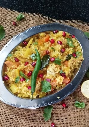 A picture of Potato sago khichdi.