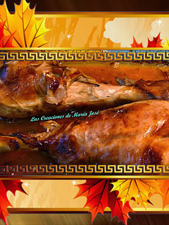 Una foto de Muslos de pavo al chocolate