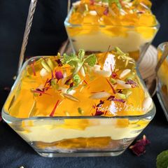 A picture of Custard Jelly Trifle Pudding.
