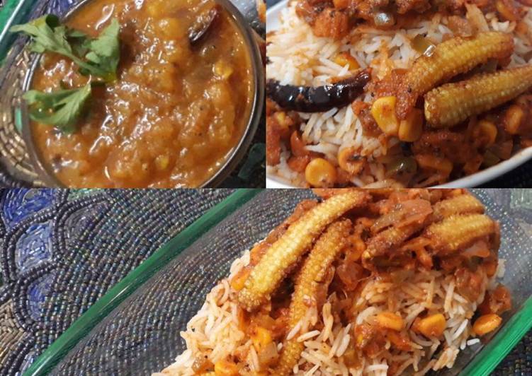 Easiest Way to Make Favorite Corn and baby corn biryani