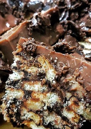 Foto resep Batik Cake Cruchy with Chocolate Vla