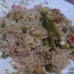 A picture of Egg fried rice.