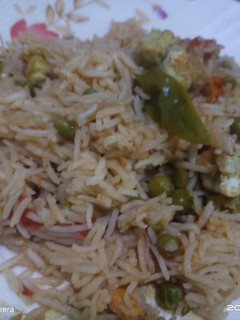 A picture of Egg fried rice.